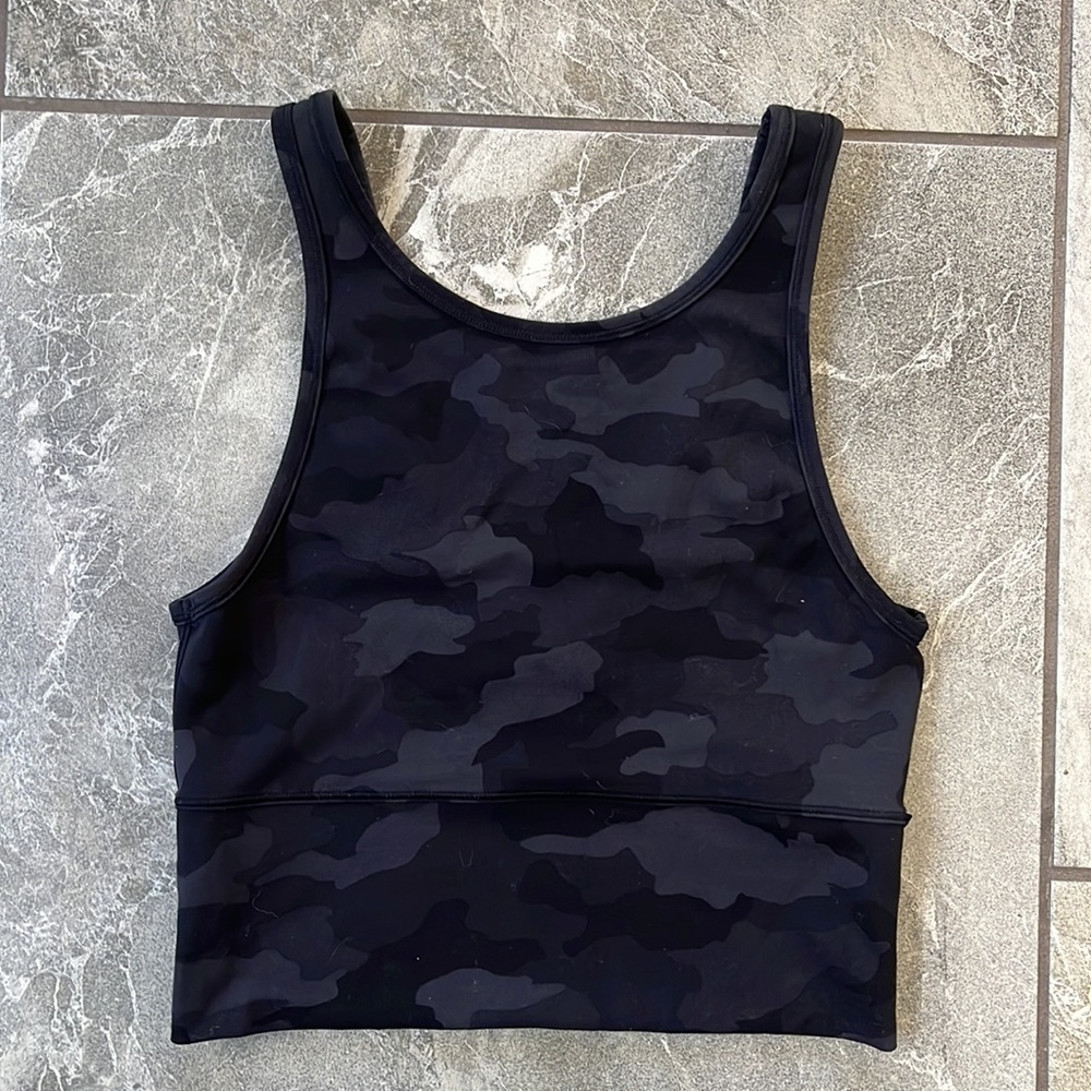🍋 Lululemon Power Pivot Tank *Everlux size 6 Heritage 365 Coal Camo